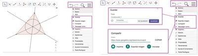 Las opciones de archivo que aparecen en GeoGebra en detalle