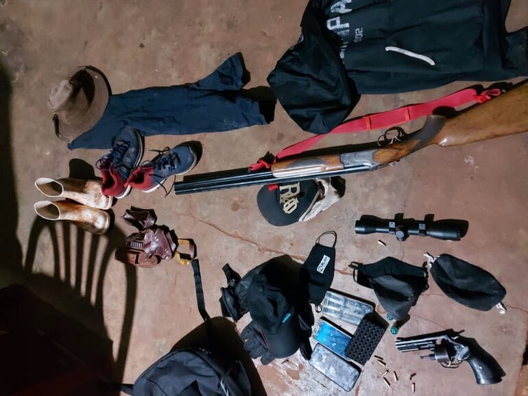 Evidencias incautadas tras el operativo.