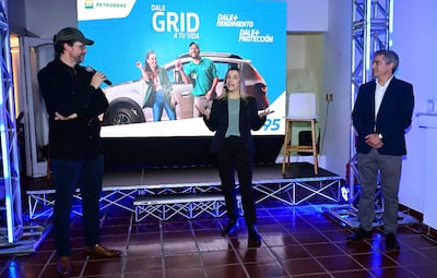 Federico Perie, Ana Royg y Jorge Astigarraga en el lanzamiento de Grid 95.