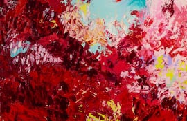 Una de las pinturas de Sady Pineda que se podrán ver en la exposición del Hotel Palmaróga. La muestra estará habilitada hasta la medianoche.