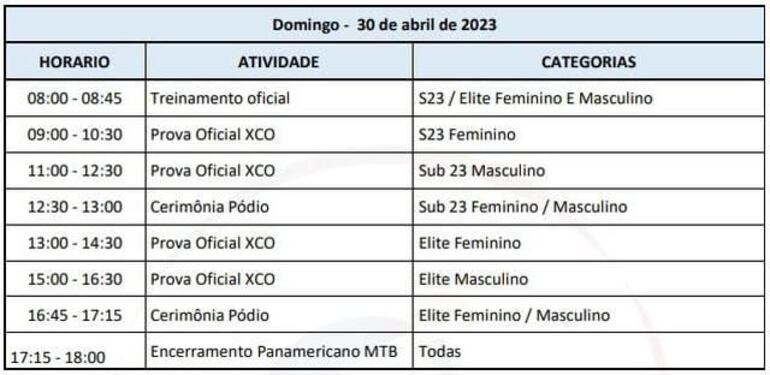 Programa del certamen.