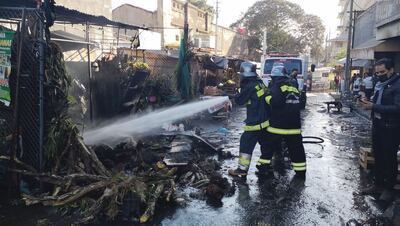 Una hora de trabajo llevó a los bomberos controlar el fuego.