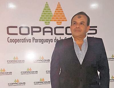 El Ing. Gustavo Samaniego, presidente de la Cooperativa Paraguaya de la Construcción (Copacons).