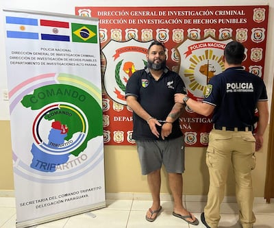 Ever Francisco Barreto Ferreira (33 años), alias “Gallo”, detenido anoche en el Km 10 de Ciudad del Este.