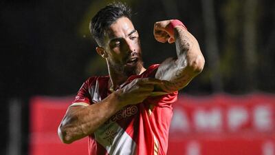 Gabriel Ávalos, atacante paraguayo de Argentinos Juniors.