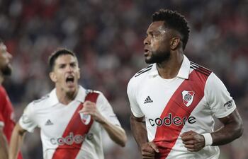 Miguel Borja, delantero colombiano de River Plate.