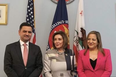 La eurodiputada española Iratxe García (d), presidenta del Grupo de Socialistas y Demócratas en el Parlamento Europeo, ha defendido impulsar una alianza transatlántica progresista como eje central de su actual viaje a Estados Unidos.