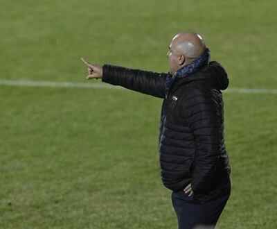 Fernando Jubero, entrenador de Guaraní, durante el partido contra Libertad por los cuartos de final de la Copa Paraguay en el Luis Alfonso Giagni de Villa Elisa.