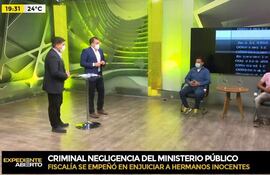 Los hermanos Dionicio y Teresio Correa, en el programa Expediente Abierto que se emite por ABC TV.
