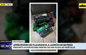 Video: Aprehenden en flagrancia a ladrón de baterías
