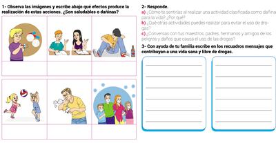Acciones que contribuyen a una vida libre de drogas