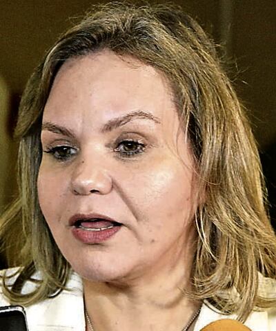 Senadora Lilian Samaniego (ANR), presidenta de la comisión de Relaciones Exteriores y Asuntos Internacionales.