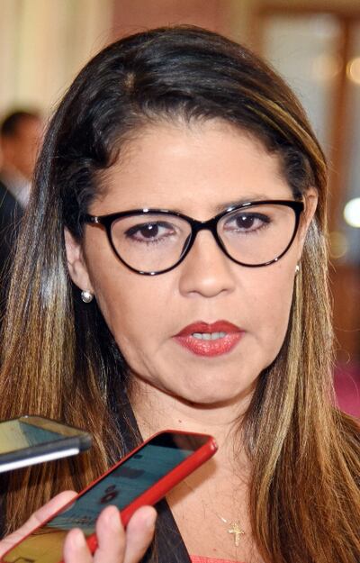Cecilia Pérez, titular del Ministerio de Justicia.