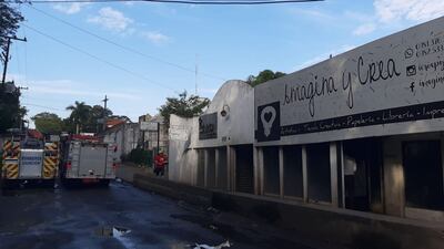 El principio de incendio se registró esta tarde.