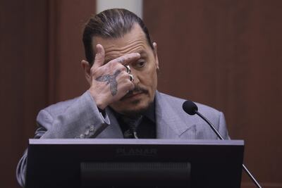Johnny Depp durante su declaración.