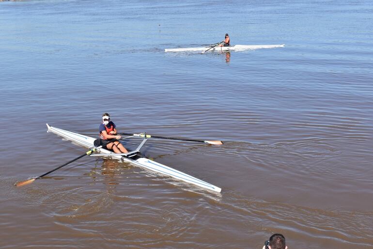 Las pruebas de los nuevos botes por parte de los remeros del Sajonia