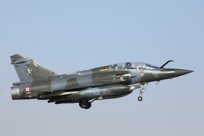 Un caza Mirage 2000 de la Fuerza Aérea francesa.