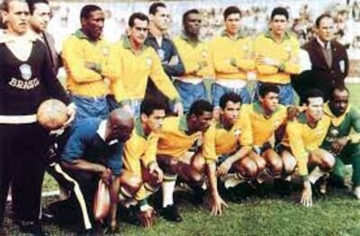 Equipo de Brasil en el Mundial de Chile 62. Los verdeamarillos se consagraron bicampeones mundiales
