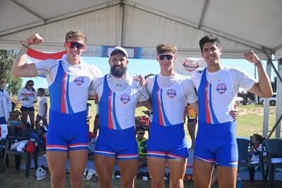 Franco Chiola, Nicolás Villalba, Arturo Rivalora y Daniel Villalba, accedieron a la final de la categoría cuatro remeros largos sin timonel.