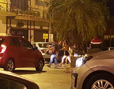 Personas trasladadas a centros asistenciales luego de la pelea