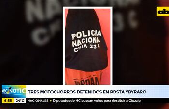 Tres motochorros detenidos en Posta Yvyraro