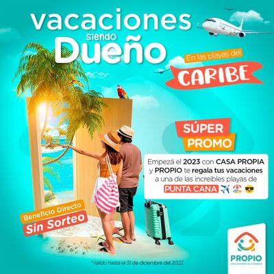 Sin sorteos, Propio regala a sus clientes un viaje al Caribe.