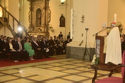 Adalberto Martínez preside el Tedeum en la Catedral de Asunción por las fechas patrias.