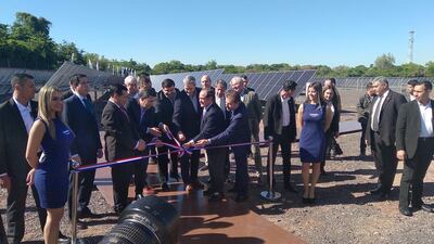 Inauguración de la Planta Solar instalada en la sede del Frigorífico Guaraní, en la ciudad de Limpio.