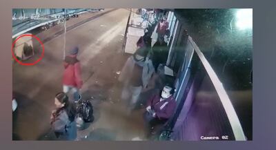 Captura de video: circuito cerrado en el momento que una niña fue arrollada en el Mercado 4.