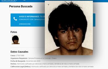 Sergio Ricardo Almaraz, uno de los más buscados de Argentina.