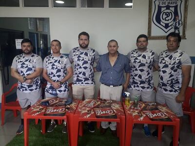 De izquierda a derecha, Miguel Lara, Francisco Fernández, Ariel Galeano, Antonio Armoa, Florencio Villalba y Édgar Gil.