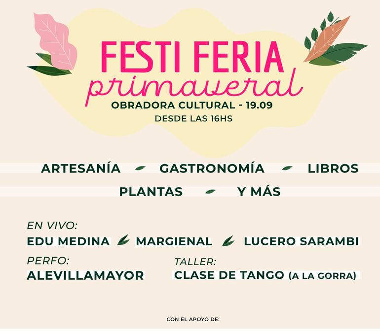 Afiche oficial de la Festi Feria Primaveral.