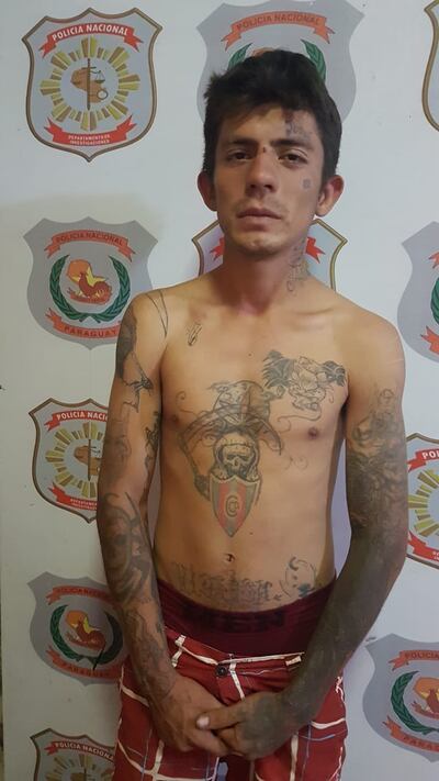 Cristián David Lugo Echague, detenido.