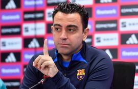 Xavi, entrenador del Barcelona, en la conferencia previa al clásico contra el Real Madrid por las semifinales de la Copa del Rey 2022-2023.