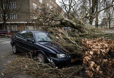 La tormenta Eunice dejó destrozos a su paso por Europa.