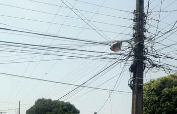 El electricista cayó de una altura considerable tras sufrir la descarga eléctrica.