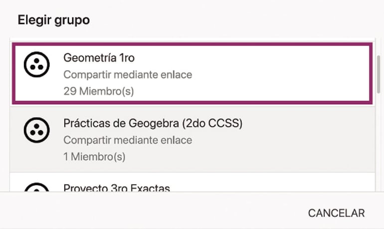 GeoGebra (Compartir una actividad)