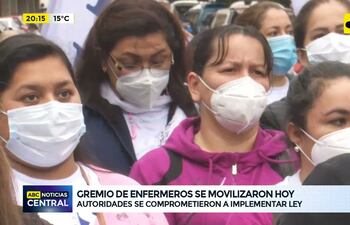 Gremios de enfermeros se movilizaron hoy
