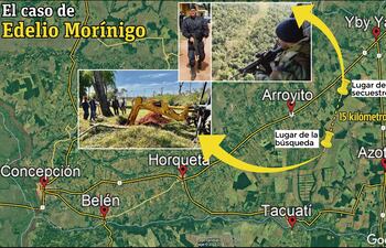 Búsqueda del cuerpo del suboficial de Policía Edelio Morínigo.