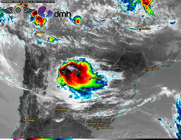 El sistema de tormentas sigue avanzando en el Chaco. 