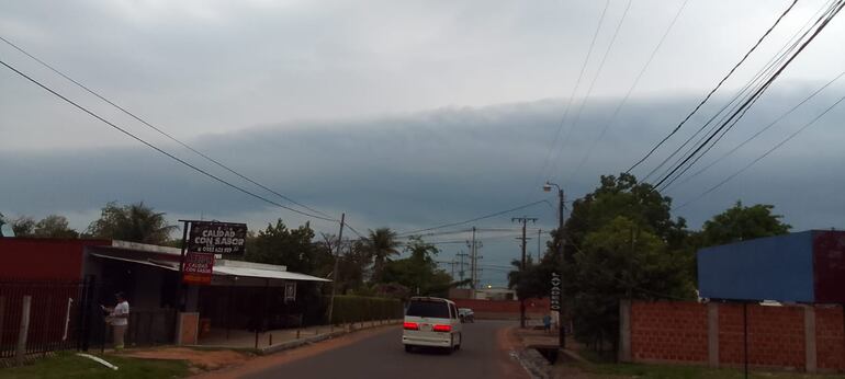 Escaso movimiento en San Antonio porque aparentemente se avecina una tormenta.
