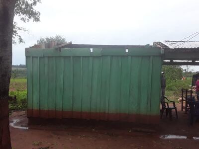 Casas destechadas tras la tormenta en Guayaybi e Yrybucua.