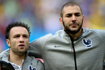Mathieu Valbuena (i) y Karim Benzema fueron compañeros en la selección de Francia.