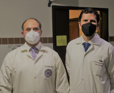 Los profesores doctores Osmar Cuenca Torres y Fabrizio Frutos Porro, electos como decano y vicedecano de la FCM-UNA.