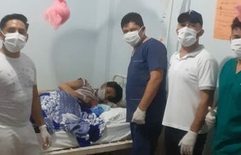 El parto fue un éxito gracias a a labor de los profesionales.