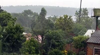 En Ciudad del Este se produjo una lluvia moderada este domingo.