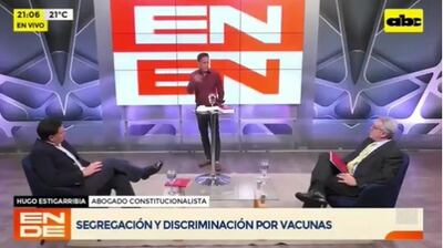 Hugo Estigarribia y José Casañas Levi, durante el programa En detalles.