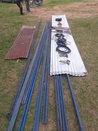 Elementos recuperados por la Policía.