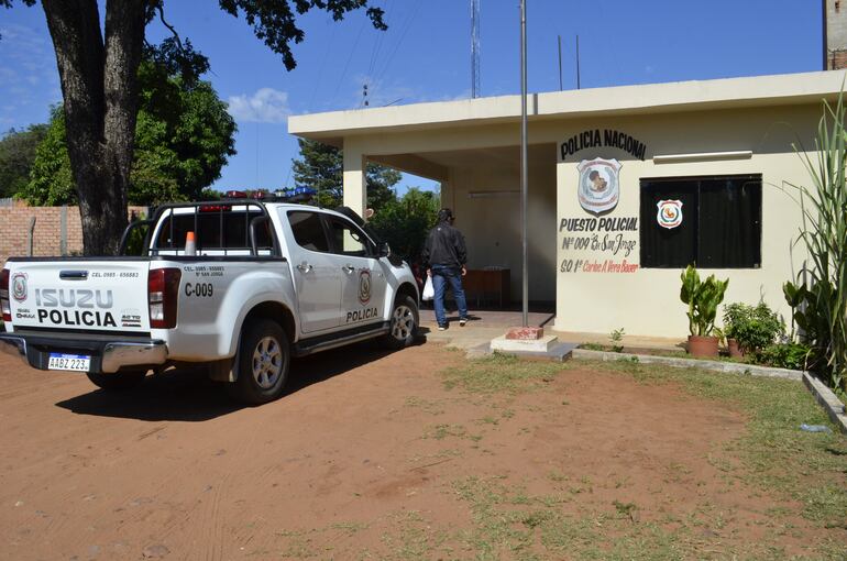 Sede del puesto policial 009 de la ciudad de San Antonio, de donde esta madrugada escapó un detenido por abuso sexual en niños. Ya en febrero pasado escaparon tres detenidos, pero fueron recapturados.
