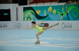 Erika Alarcón, por ahora con el octavo lugar, podría finalizar mañana en una mejor posición final. (Fotos de Asunción 2021).